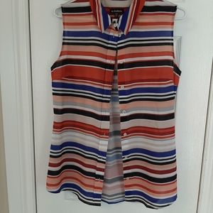 Striped sleeveless tank top